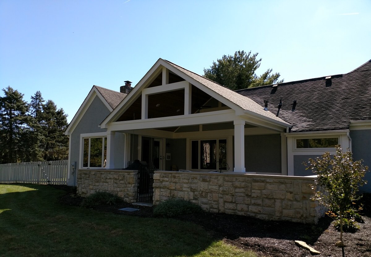 custom covered porch